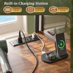 Bedroom Dresser with Charging Station and LED Lights