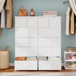 Stylish White Dresser with 12 Drawers