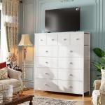 Stylish White Dresser with 12 Drawers