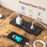 10-Drawer Bedroom Dresser with LED Light and Power Outlet