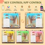 White Dresser with Rack, Drawers, LED & Charging