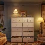 Stylish White Dresser with 12 Drawers
