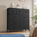 9 Drawer Fabric Dresser with Metal Frame
