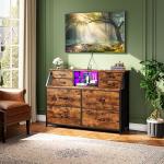 8 Drawer Fabric Storage Dresser with LED Lighting
