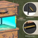 Bedroom Dresser with Charging Station and LED Lights
