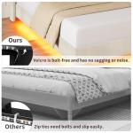 Full Floating Bed Frame with LED Lights & Storage