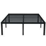 Heavy Duty Black Queen Bed Frame with Storage