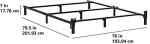 King-Size Metal Bed Frame with 9-Leg Support