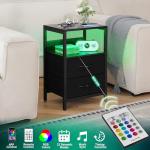 Yoobure Nightstand with Charging Station