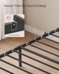 VASAGLE Twin Metal Bed Frame with Upholstered Headboard