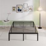 Heavy Duty Black Queen Bed Frame with Storage