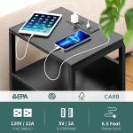 Yoobure Nightstand with Charging Station