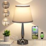 Kakanuo Touch Nightstand Lamp with USB Charging