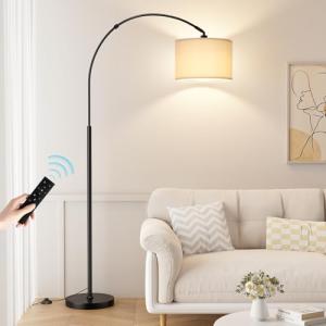 Dimmable Arc Floor Lamp with Remote Control