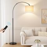 Dimmable Arc Floor Lamp with Remote Control