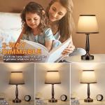 Kakanuo Touch Nightstand Lamp with USB Charging