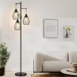 Dimmable Floor Lamp with 3 Edison Bulbs
