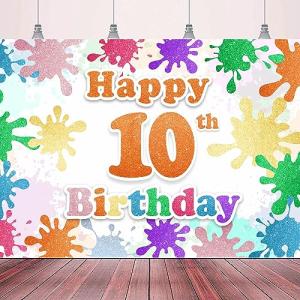 Colorful Graffiti Birthday Backdrop for Kids