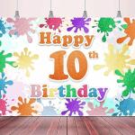 Colorful Graffiti Birthday Backdrop for Kids