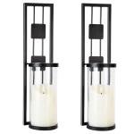 Modern Metal Candle Holder Wall Sconces - Set of 2