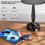 Kakanuo Touch Nightstand Lamp with USB Charging