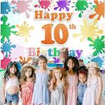 Colorful Graffiti Birthday Backdrop for Kids