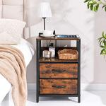 Yoobure Nightstand with Built-in Outlets