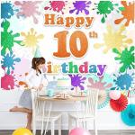Colorful Graffiti Birthday Backdrop for Kids