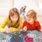 Jumbo Mandala Coloring Poster for Kids’ Wall Decor