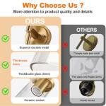 Brushed Gold Wall Sconces with Clear Glass - Set of 2