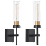 Remote-Controlled Wireless Wall Sconces Set of 2