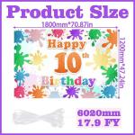 Colorful Graffiti Birthday Backdrop for Kids
