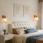 Gold Modern Wall Sconce with Unique Glass Shade