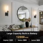 Remote-Controlled Wireless Wall Sconces Set of 2