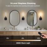 Remote-Controlled Wireless Wall Sconces Set of 2