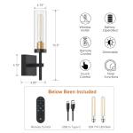 Remote-Controlled Wireless Wall Sconces Set of 2