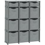 Cube Storage Organizer with Bins - Grey
