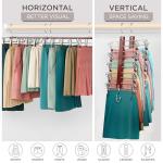 Space-Saving Beechwood Skirt Hangers with Clips