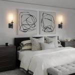 Remote-Controlled Wireless Wall Sconces Set of 2