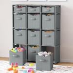 Cube Storage Organizer with Bins - Grey
