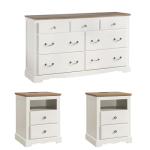 Rustic 3-Piece Farmhouse Bedroom Furniture Set