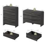 Stylish 4-Piece Black Bedroom Furniture Set