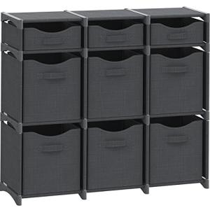Dark Grey Cube Storage Organizer with Bins