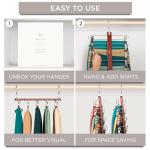 Space-Saving Beechwood Skirt Hangers with Clips