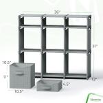 Grey Cube Storage Organizer with 9 Bins