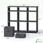 Dark Grey Cube Storage Organizer with Bins