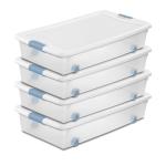 Wheeled Underbed Storage Bins - 4-Pack