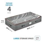 ZOBER Under Bed Storage Boxes, Set of 4