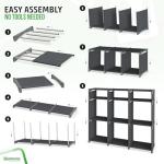 Dark Grey Cube Storage Organizer with Bins