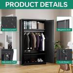 Lockable Metal Wardrobe Cabinet for Home and Office
